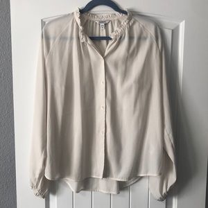 Express white button down